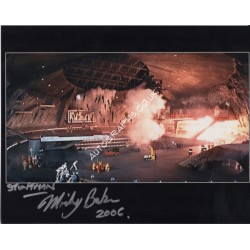James Bond Micky Baker stunt signed authentic autographs photo. COA UACC