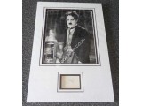 Charlie Chaplin genuine authentic signed autograph signature display. COA UACC