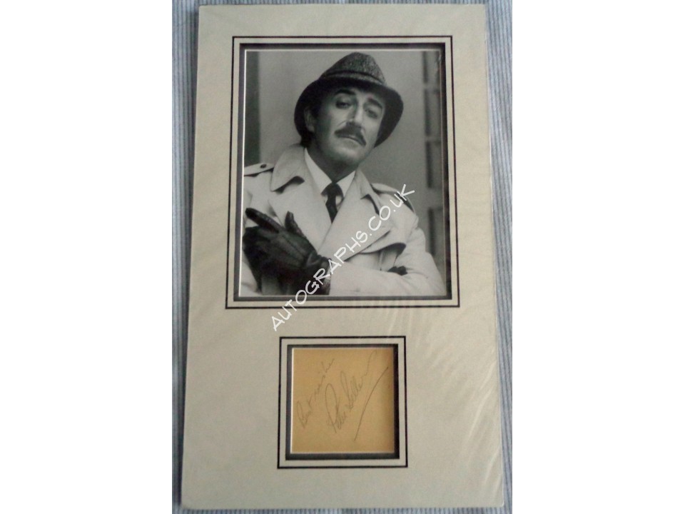 Peter Sellers genuine authentic signed autograph photo display. COA UACC