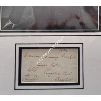 Robert Peel Police PM signed authentic autograph photo display. COA UACC Robert Peel Police PM signed authentic autograph photo display. COA UACC