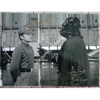 Dave Prowse Michael Pennington Star Wars genuine authentic autograph signed. COA UACC