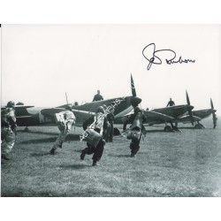 WW2 Spitfire pilot John Freeborn authentic signed autograph photo. COA UACC