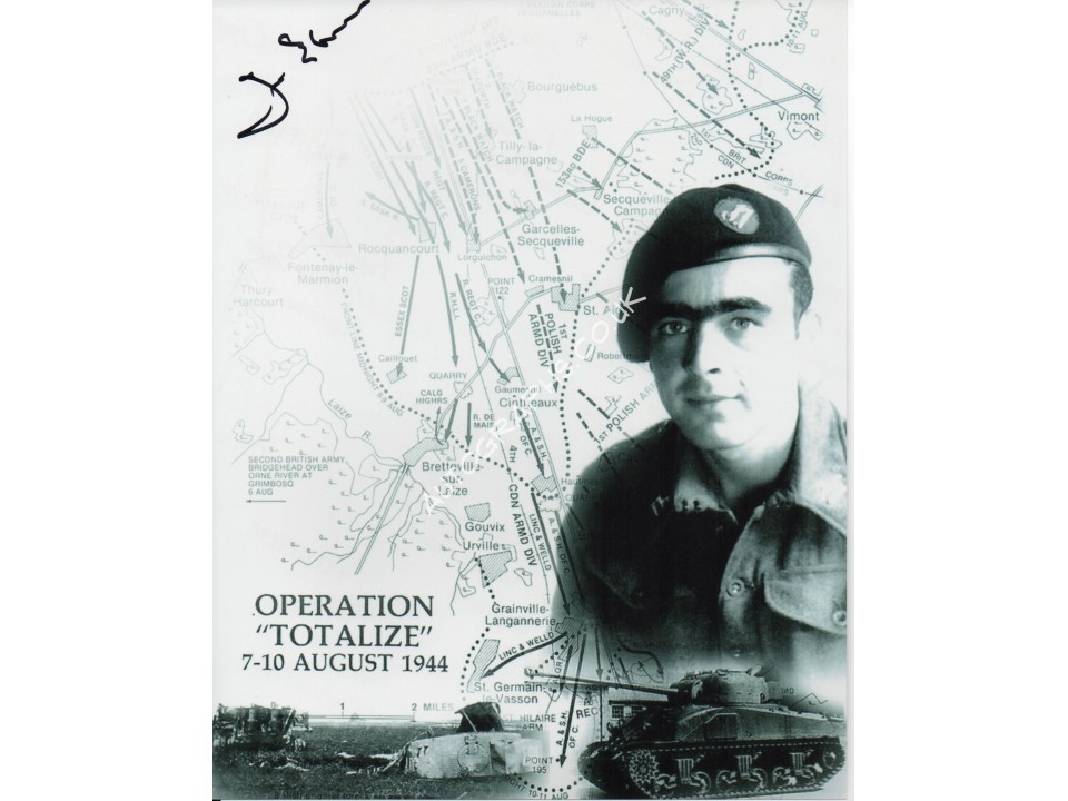 WW2 Joe Ekins Operation Totalize authentic genuine signed autograph photo 2. COA UACC WW2 Joe Ekins Operation Totalize authentic genuine signed autograph photo 2. COA UACC