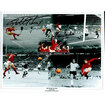 Geoff Hurst Martin Peters WC1966 genuine authentic signed autograph photo 4. COA UACC