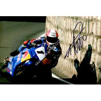 Michael Rutter IOM TTgenuine authentic signed autograph photo. COA UACC