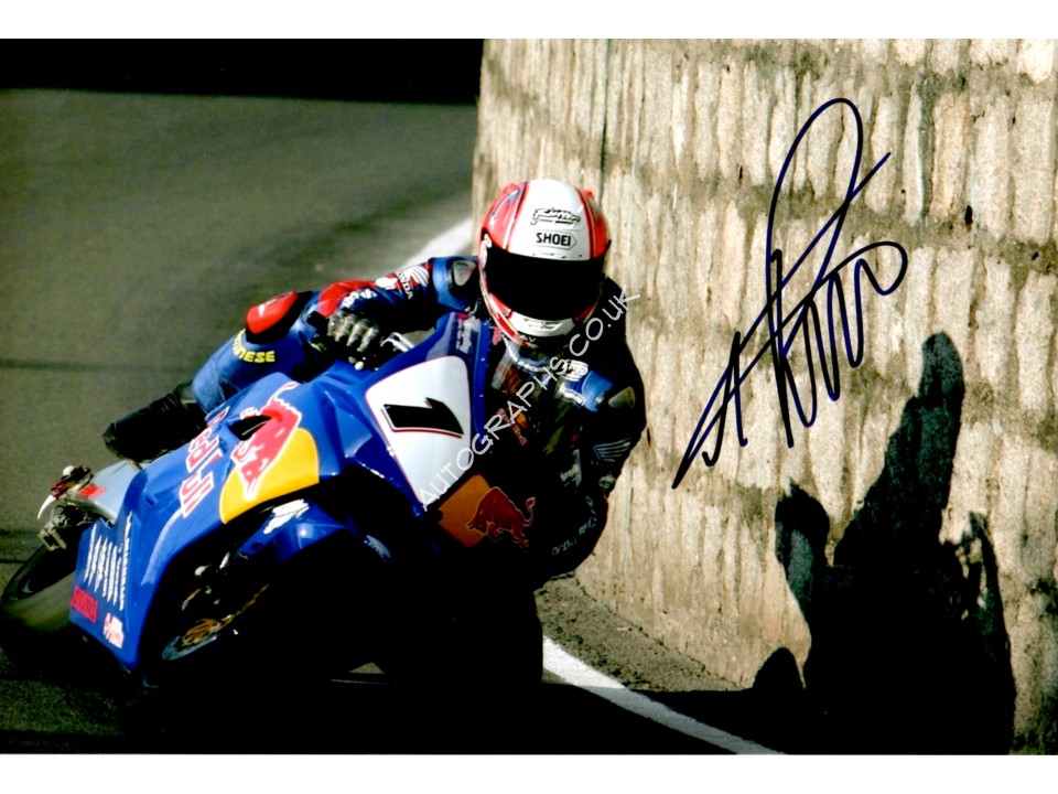 Michael Rutter IOM TTgenuine authentic signed autograph photo. COA UACC