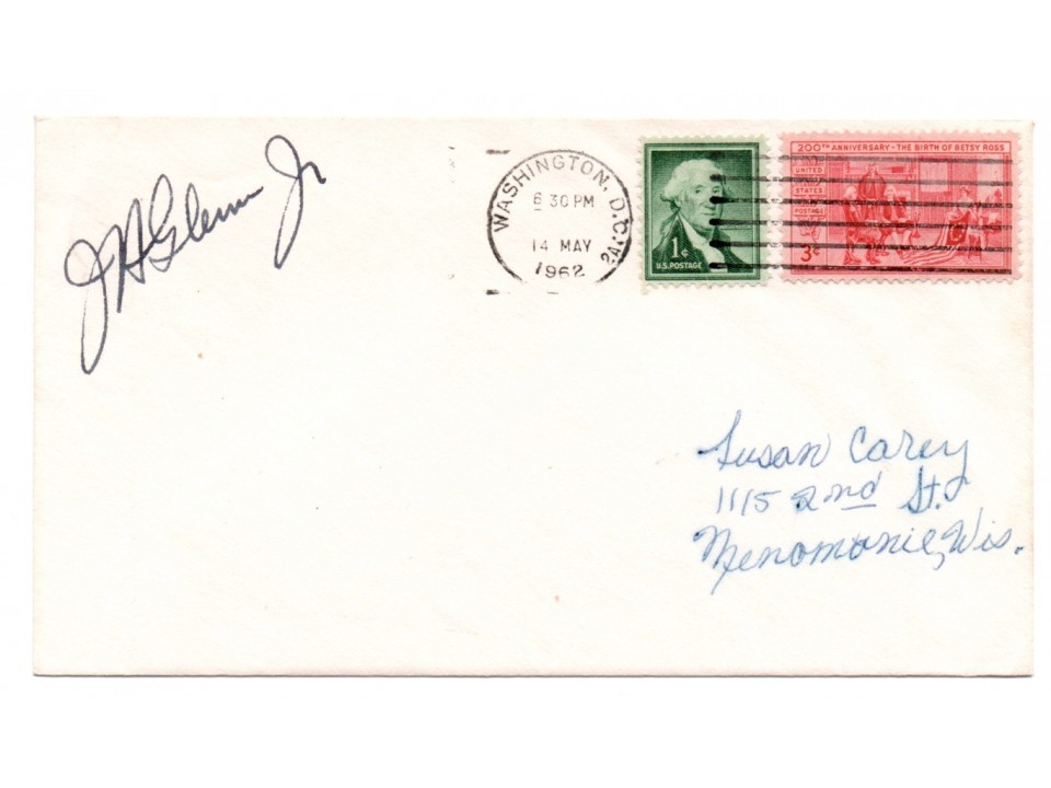 John Glenn Mercury genuine authentic signed autograph cover 3. COA UACC John Glenn Mercury genuine authentic signed autograph cover 3. COA UACC