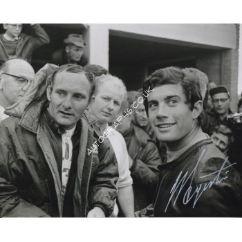 Giacomo Agostini IOM TT etc  genuine authentic signed autograph photo. COA UACC