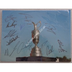 Gary Player Ernie Els Cink Stenson etc genuine authentic signed autograph photo. COA UACC