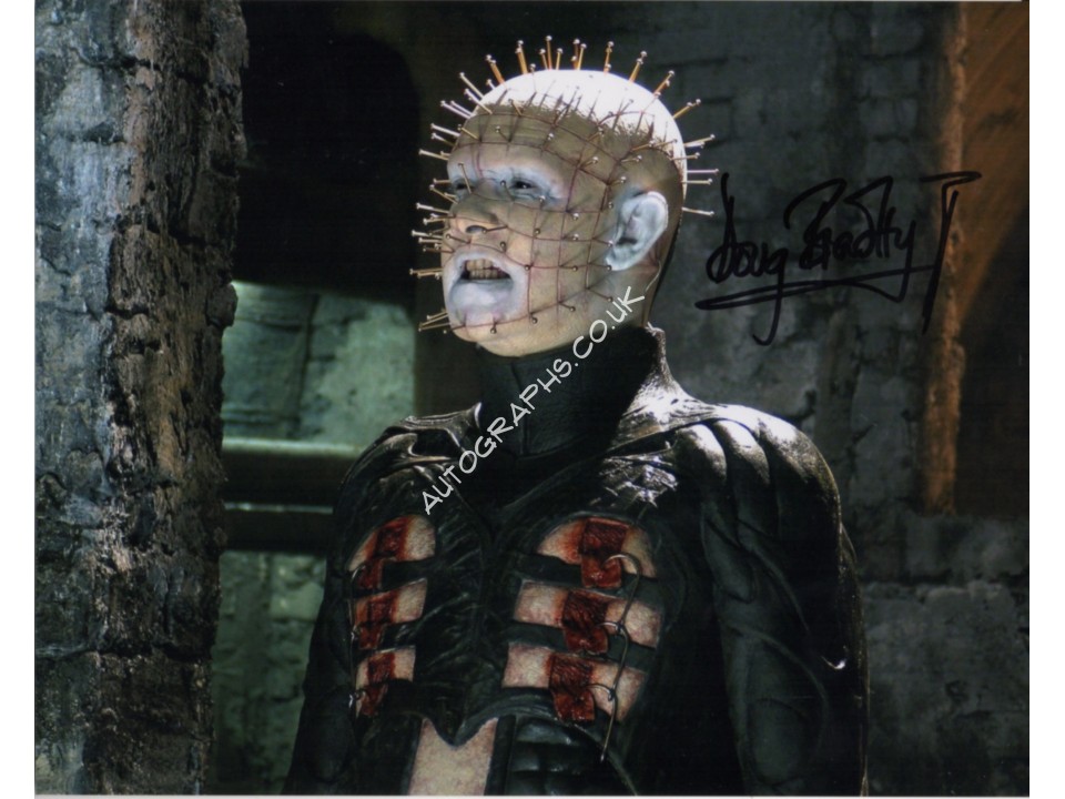 Doug Bradley Hellraiser genuine authentic signed autograph photo. COA UACC