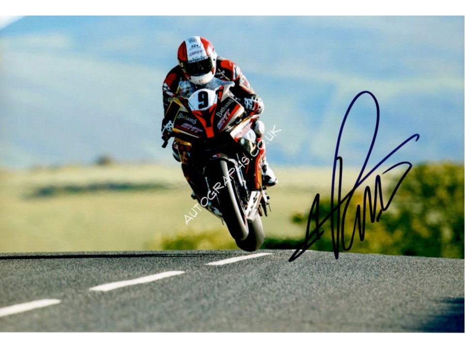 Michael Rutter IOM TT genuine authentic autograph signed photo. COA UACC