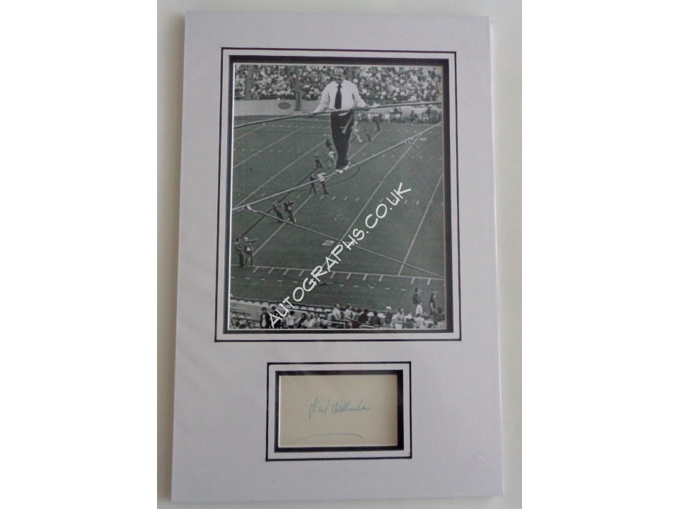 Karl Wallender Flying Wallenders high wire genuine authentic signed autograph display. COA UACC