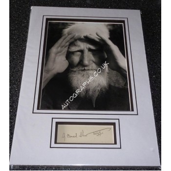 George Bernard Shaw genuine authentic signed autograph display. COA UACC