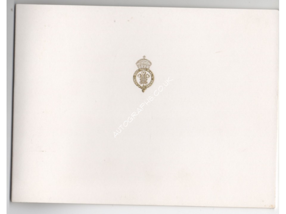 Prince Charles genuine authentic signed card royalty. COA UACC Prince Charles genuine authentic signed card royalty. COA UACC