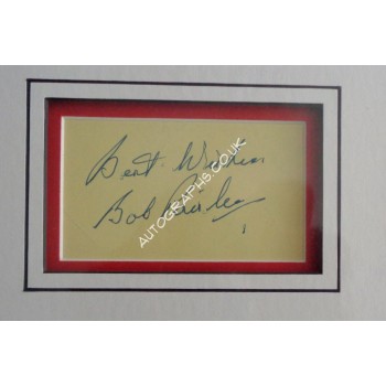 Bob Paisley genuine authentic signed autograph display. COA UACC