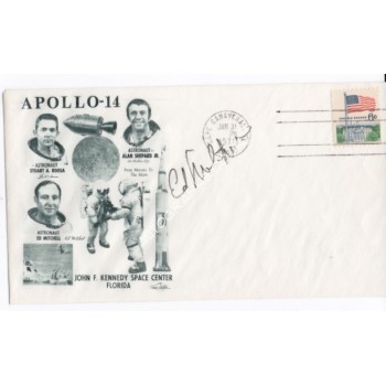 Ed Mitchell Apollo 14 Space genuine authentic signed autograph FDC. COA UACC