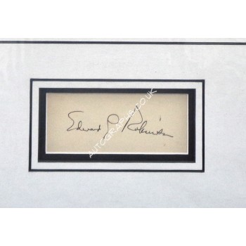 Edward G Robinson genuine authentic signed autograph display. COA UACC