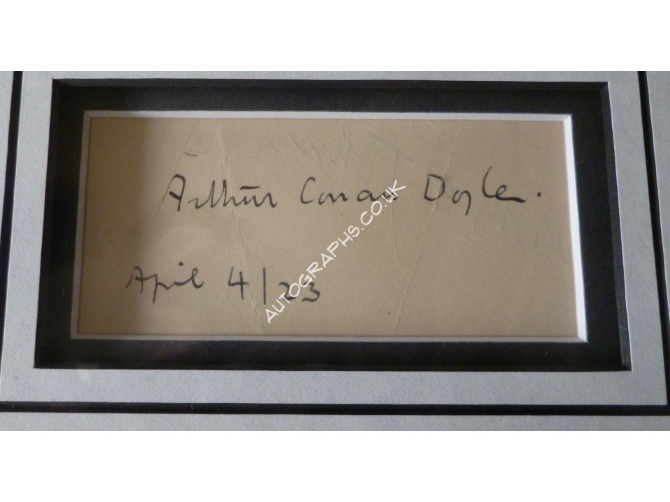 Arthur Conan Doyle Sherlock Holmes genuine authentic autograph signature and photo. COA UACC Arthur Conan Doyle Sherlock Holmes genuine authentic autograph signature and photo. COA UACC