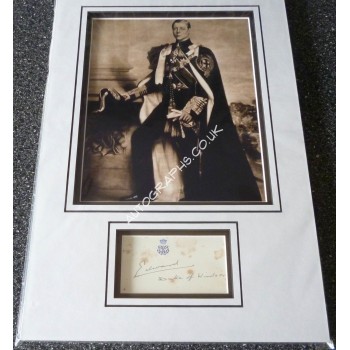 Duke of Windsor Edward VIII genuine authentic autograph signature and photo. COA UACC