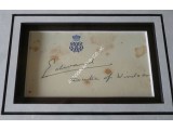 Duke of Windsor Edward VIII genuine authentic autograph signature and photo. COA UACC