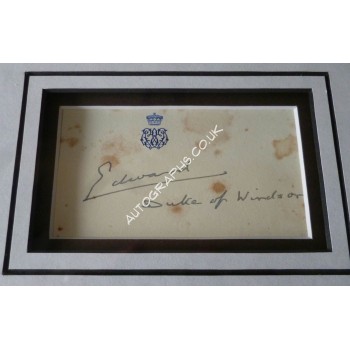 Duke of Windsor Edward VIII genuine authentic autograph signature and photo. COA UACC
