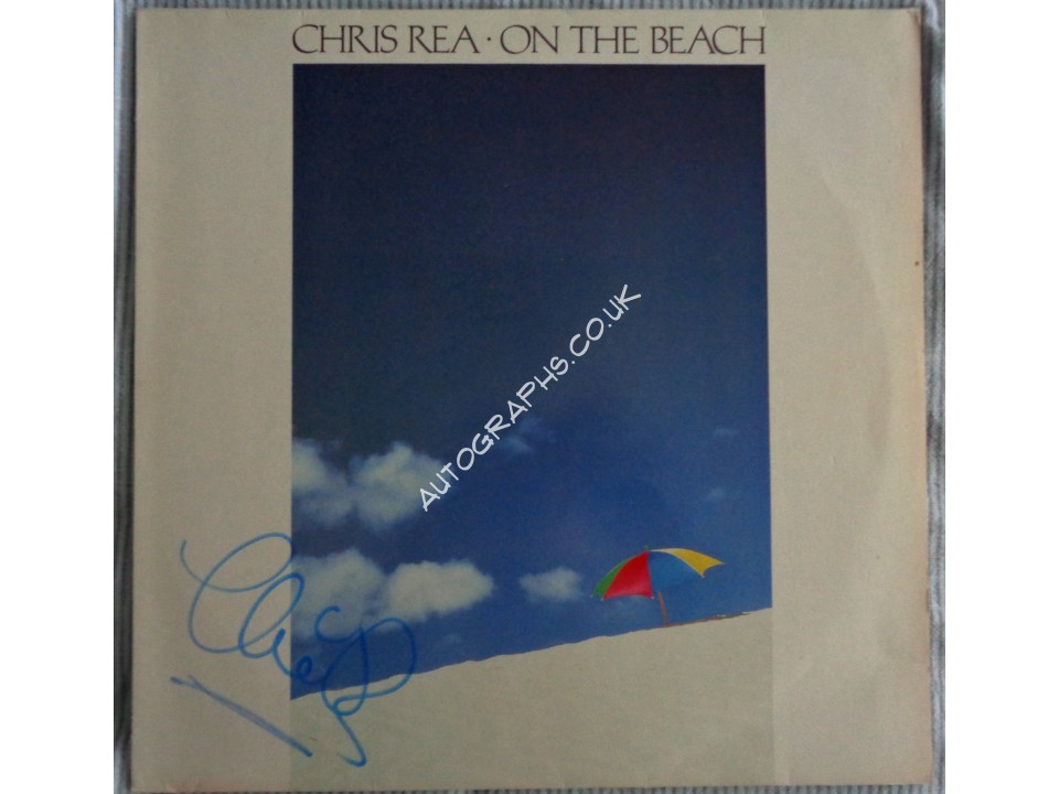 Chris Rea On The Beach genuine authentic autograph signature signed album. COA UACC Chris Rea On The Beach genuine authentic autograph signature signed album. COA UACC