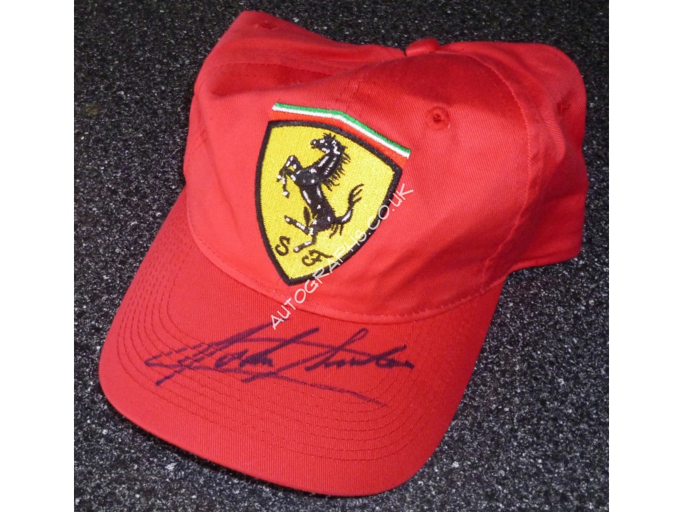 John Surtees F1 Ferrari genuine authentic autograph signed cap.. COA UACC John Surtees F1 Ferrari genuine authentic autograph signed cap.. COA UACC