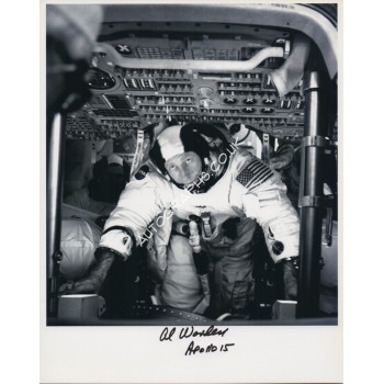 Al Worden Apollo genuine authentic autograph signed photo. COA UACC