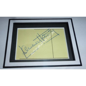 Laurence Harvey genuine authentic autograph signed display. COA UACC