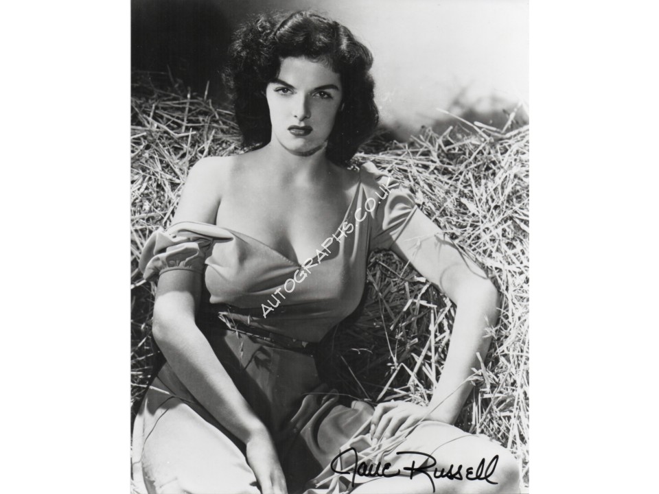 Jane Russell genuine authentic autograph signed photo 2. COA UACC