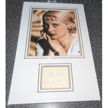 Bette Davis film signed genuine signature autograph display. COA UACC