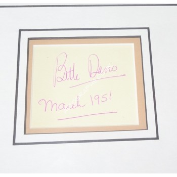 Bette Davis film signed genuine signature autograph display. COA UACC