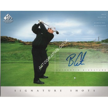 Ben Curtis golf Upper Deck signed authentic genuine signature image. COA UACC