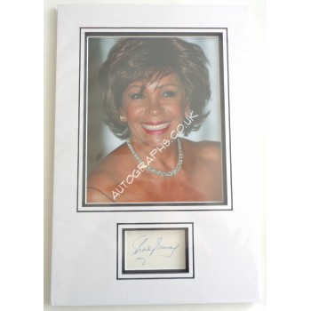 Shirley Bassey music signed genuine signature autograph display. COA UACC