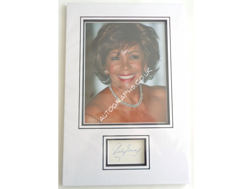 Shirley Bassey music signed genuine signature autograph display. COA UACC