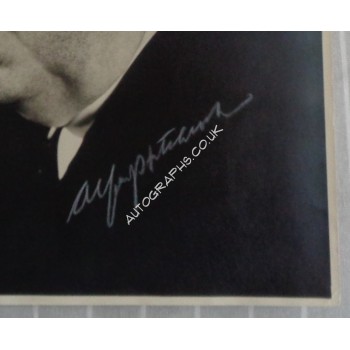 Alfred Hitchcock large signed genuine signature photo. COA UACC