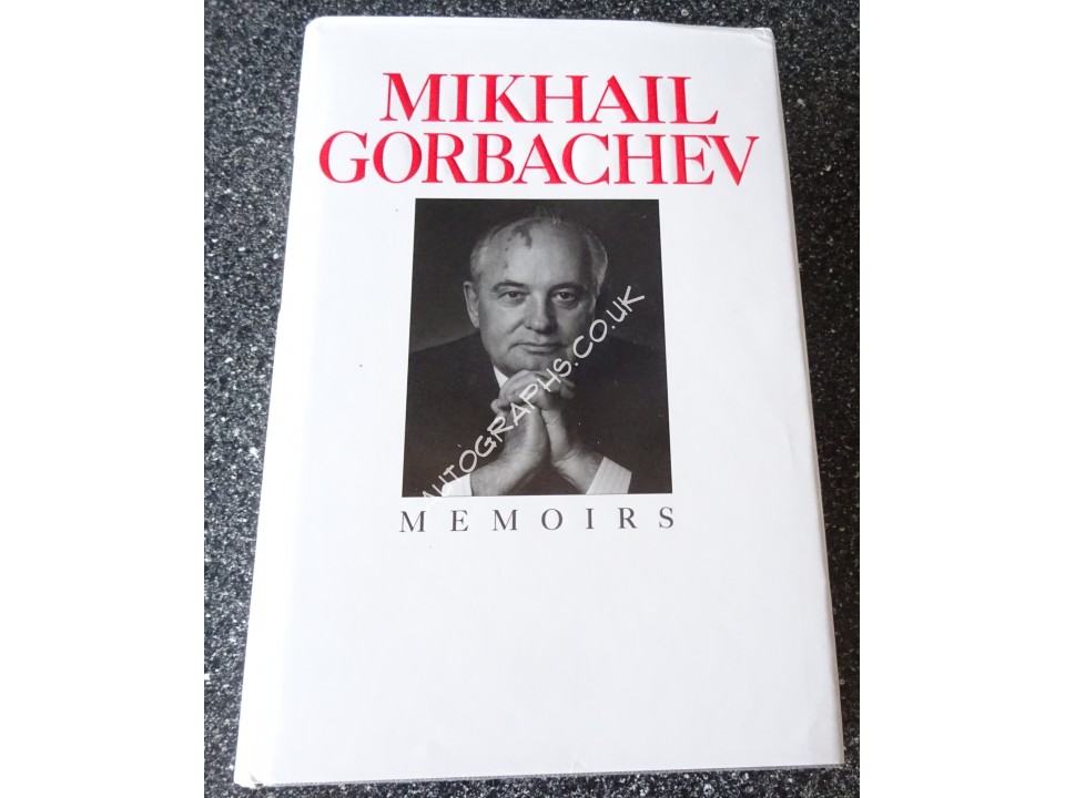 Mikhail Gorbachev signed genuine signature book. COA UACC