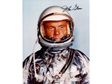 John Glenn Mercury signed genuine signature photo NASA. COA UACC