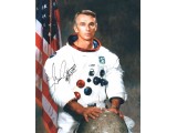 Eugene Cernan Apollo 17 signed genuine signature photo NASA. COA UACC