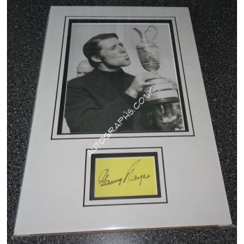 Gary Player Golf signed genuine signature autograph display. COA UACC