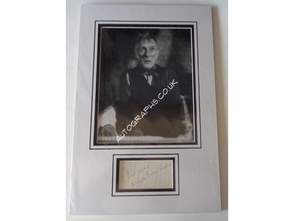 Wilfred Brambell Steptoe signed genuine signature autograph display. COA UACC