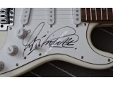 Status Quo Rick Parfitt Francis Rossi authentic genuine signed autograph guitar. COA UACC