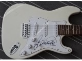 Status Quo Rick Parfitt Francis Rossi authentic genuine signed autograph guitar. COA UACC