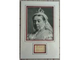 Queen Victoria signed authentic genuine signature autograph display. COA UACC