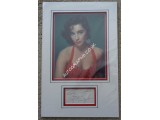 Elizabeth Taylor signed authentic genuine signature autograph display. COA UACC Elizabeth Taylor signed authentic genuine signature autograph display. COA UACC