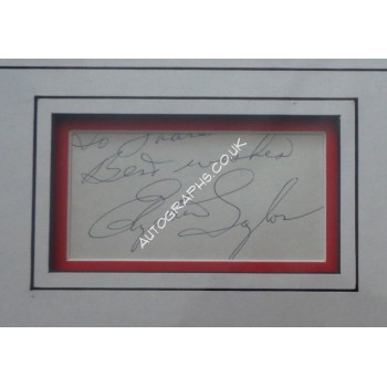 Elizabeth Taylor signed authentic genuine signature autograph display. COA UACC