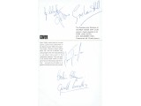 Jim Clark Colin Chapman genuine authentic signed autograph menu. COA UACC