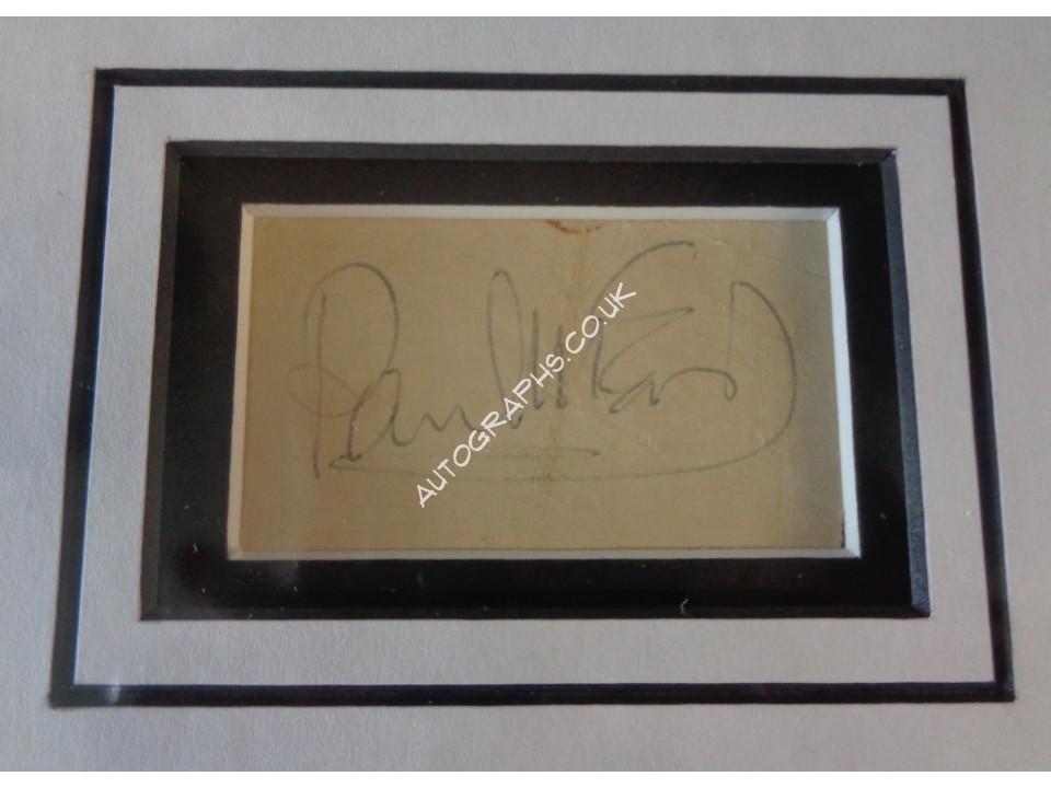 Paul McCartney Beatles signed authentic genuine signature autograph display. COA UACC Paul McCartney Beatles signed authentic genuine signature autograph display. COA UACC