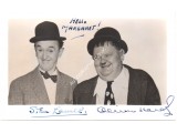 Stan Laurel and Oliver Hardy authentic signed genuine autograph vintage photo. COA UACC