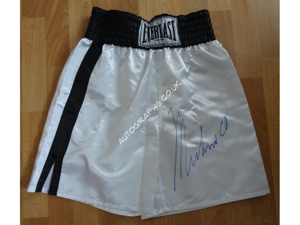 Muhammad Ali Everlast shorts authentic signed genuine autograph OA certified. COA UACC